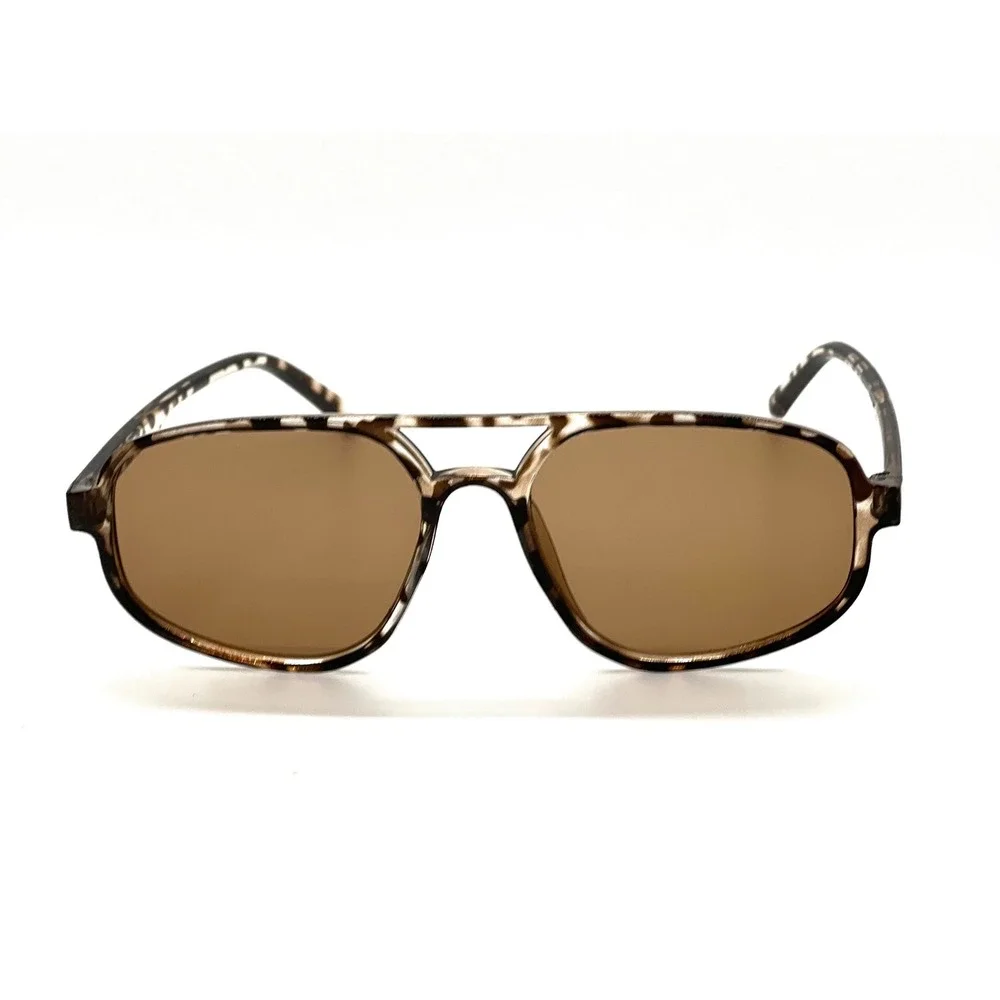 Women's Aviator Sunglasses Hip‎ Hop Leopard Print Tortoise Shell Gradient Lenses